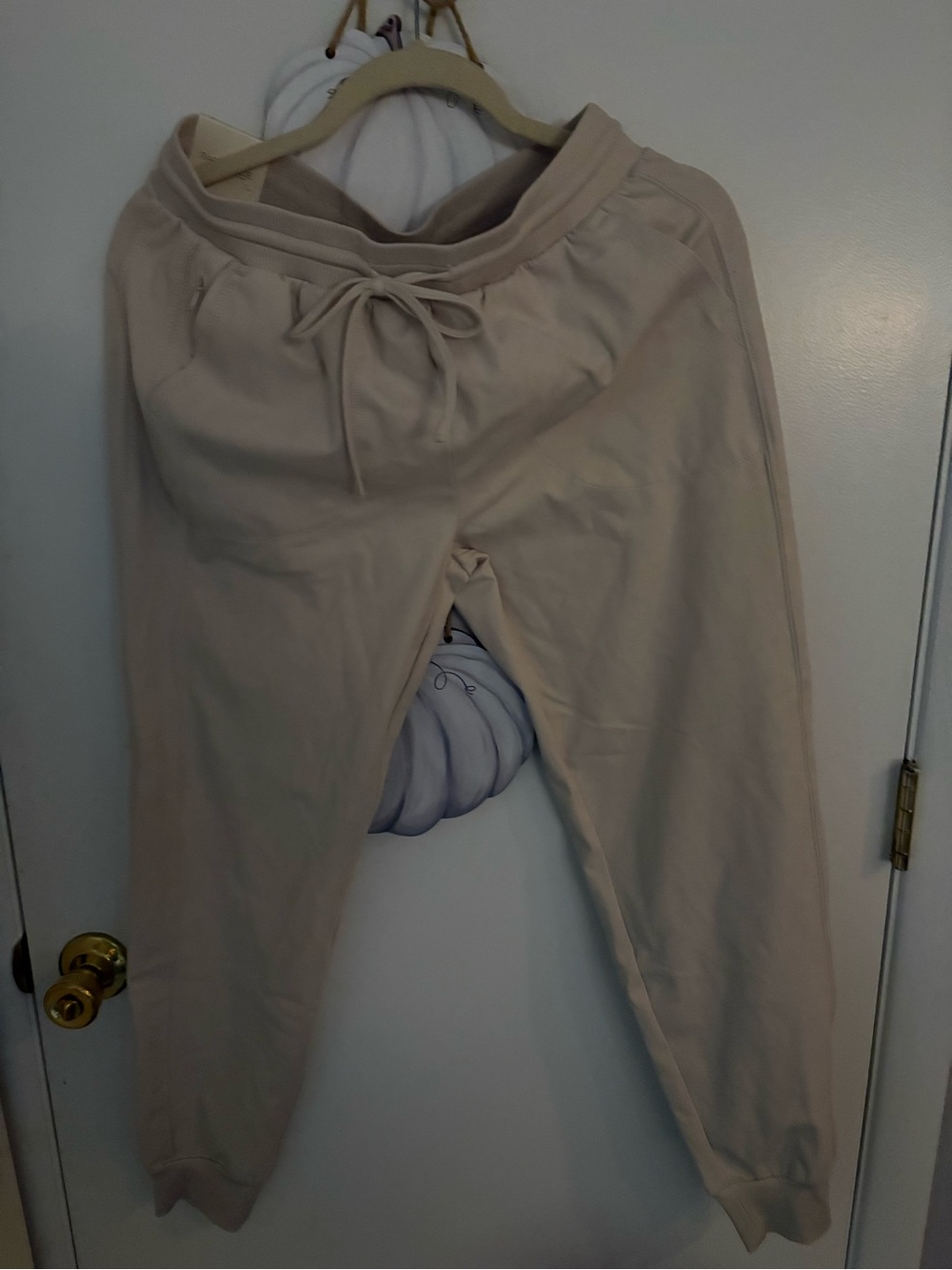 Rachel Zoe Beige Drawstring Track Pants